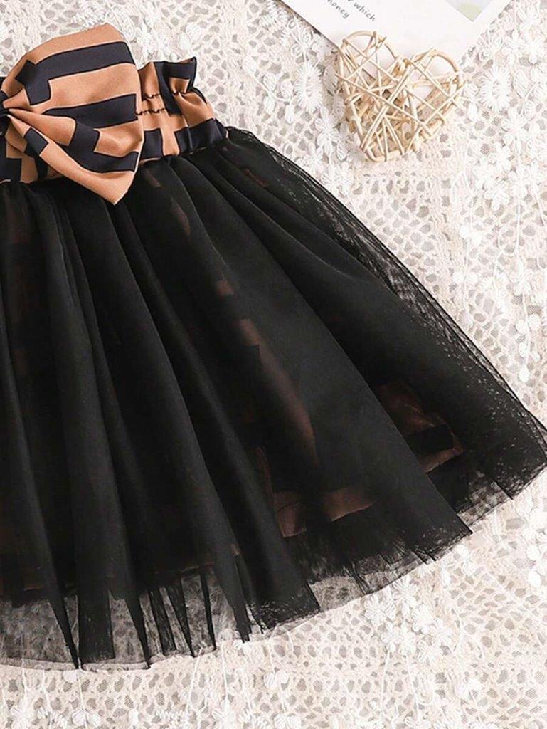 Baby Black Pattern Bow Tutu Skirt