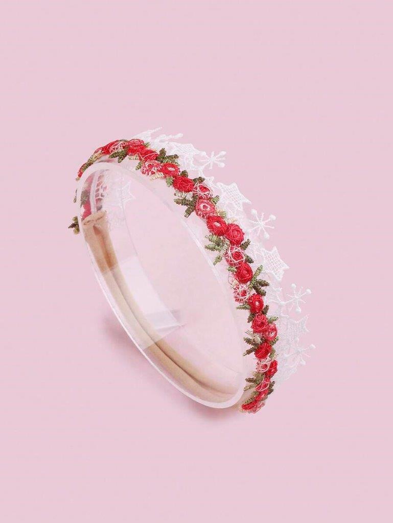 Baby 3 Piece Rose Flower Headband Set