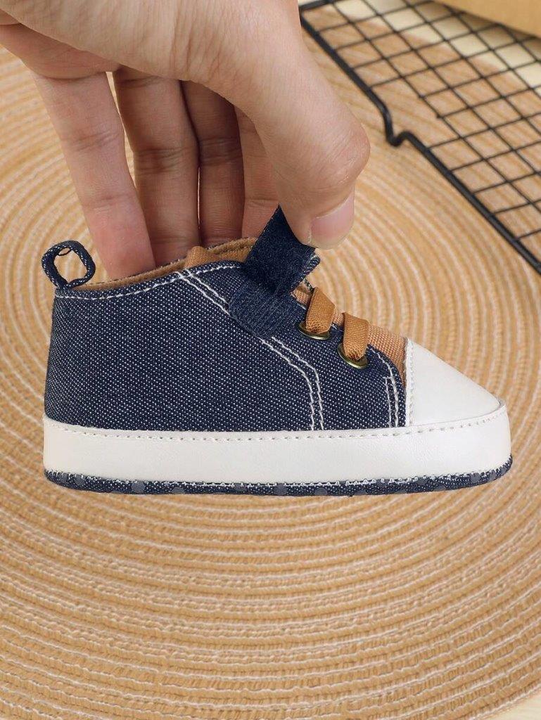 Baby Colour Block Strap Sneakers Blue