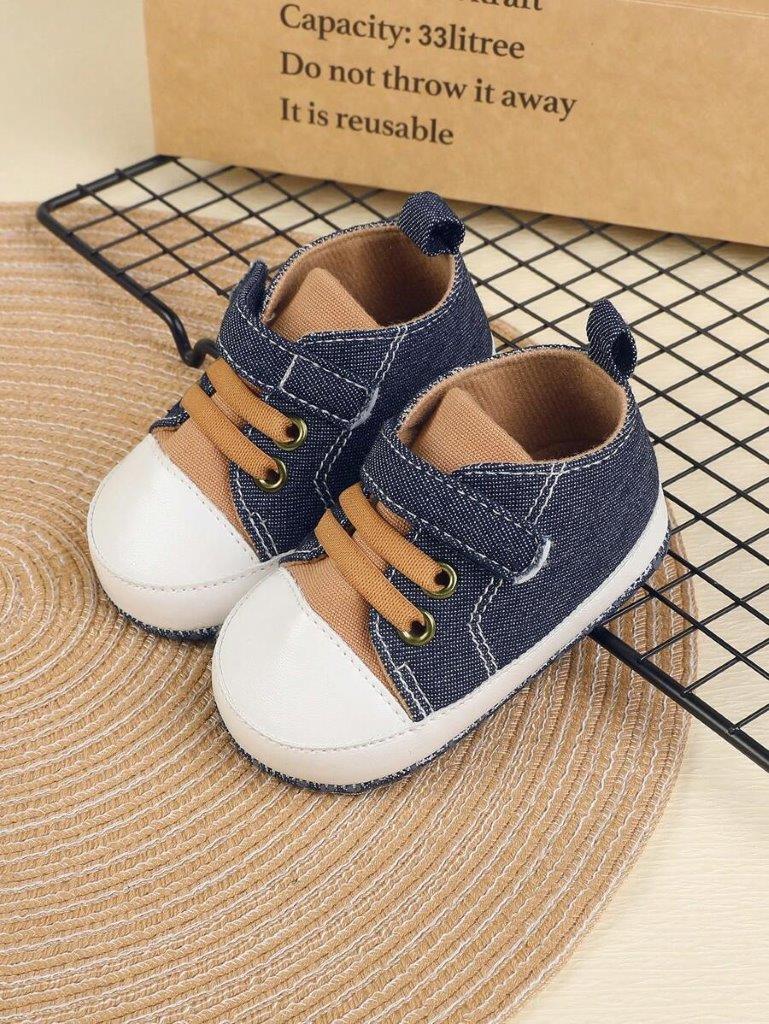 Baby Colour Block Strap Sneakers Blue