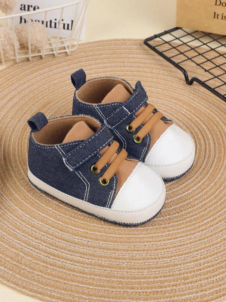 Baby Colour Block Strap Sneakers Blue