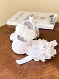 Baby Rose Mary Jane Flats With Headband