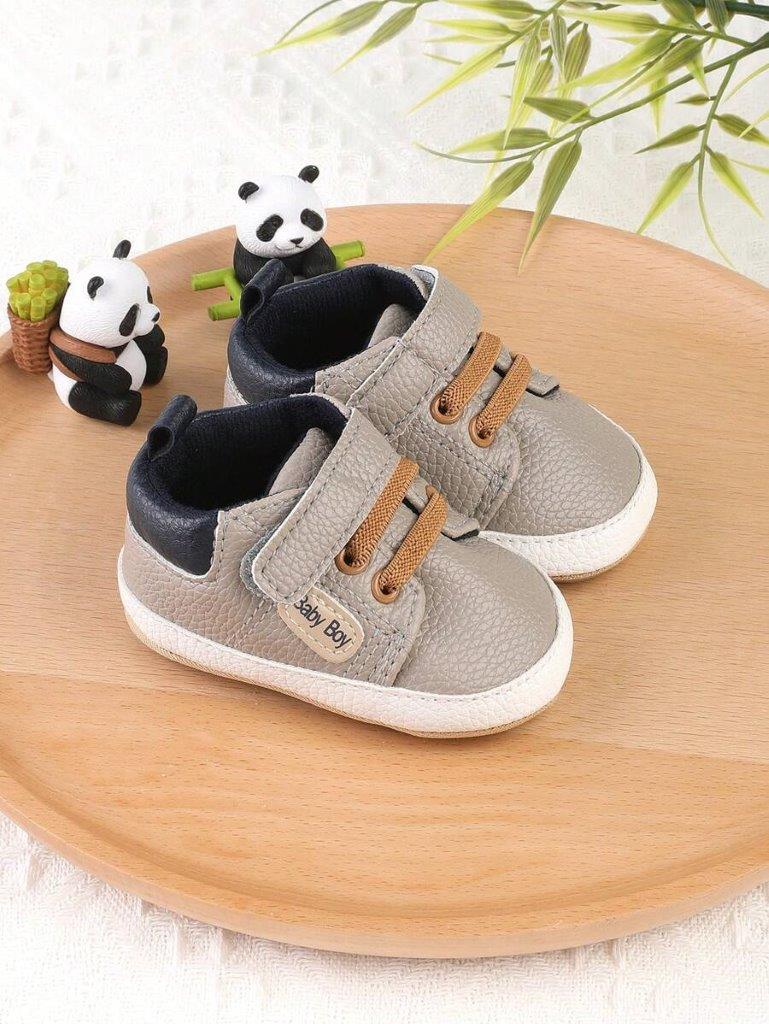 Baby Boy Grey Leather Shoes