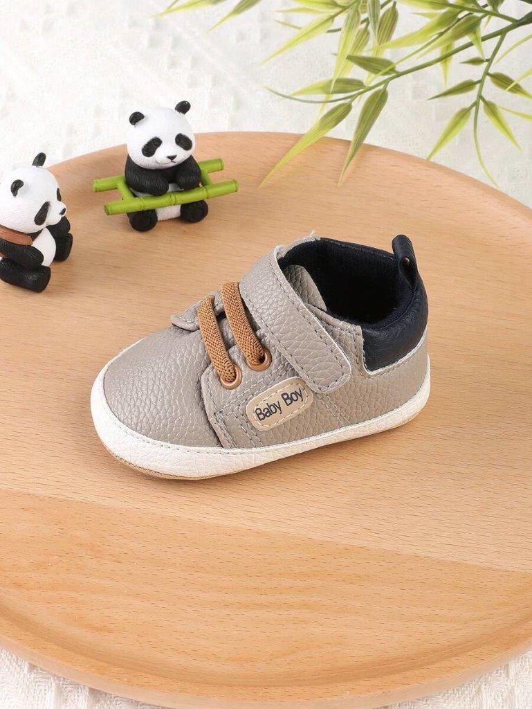 Baby Boy Grey Leather Shoes