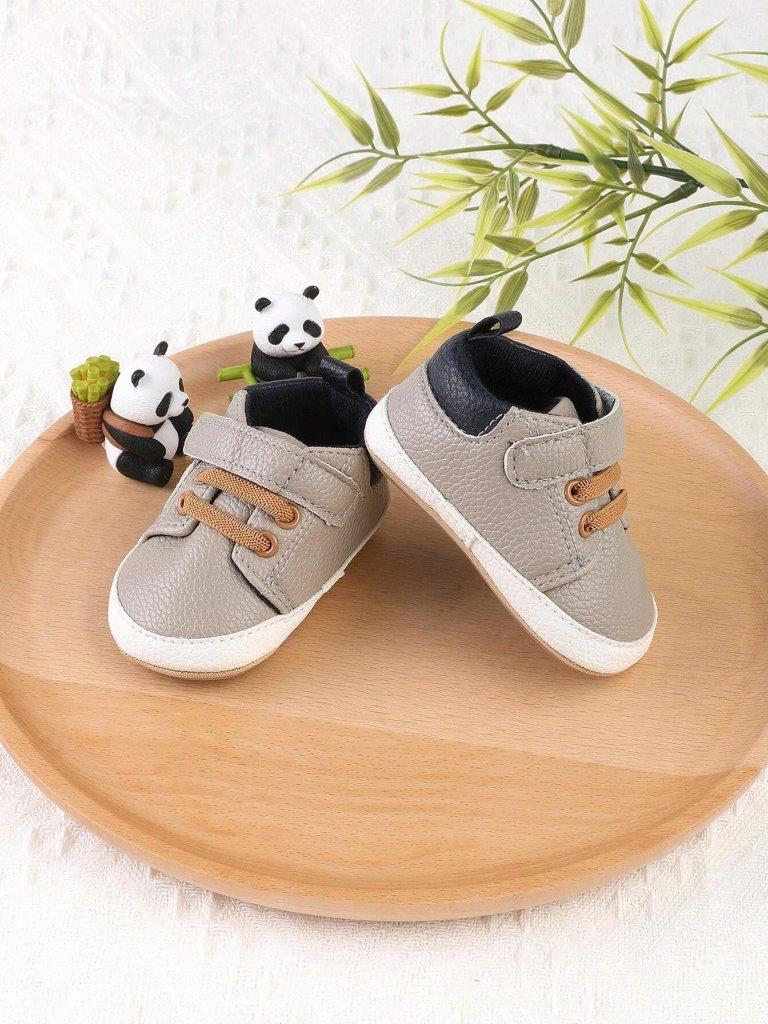 Baby Boy Grey Leather Shoes
