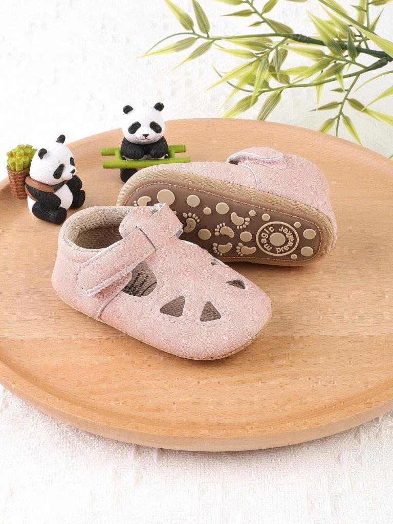 Baby Pink Pattern Leather Flats