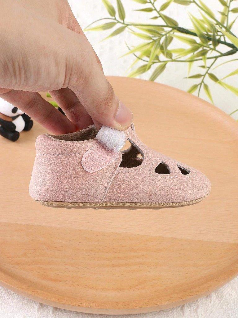 Baby Pink Pattern Leather Flats