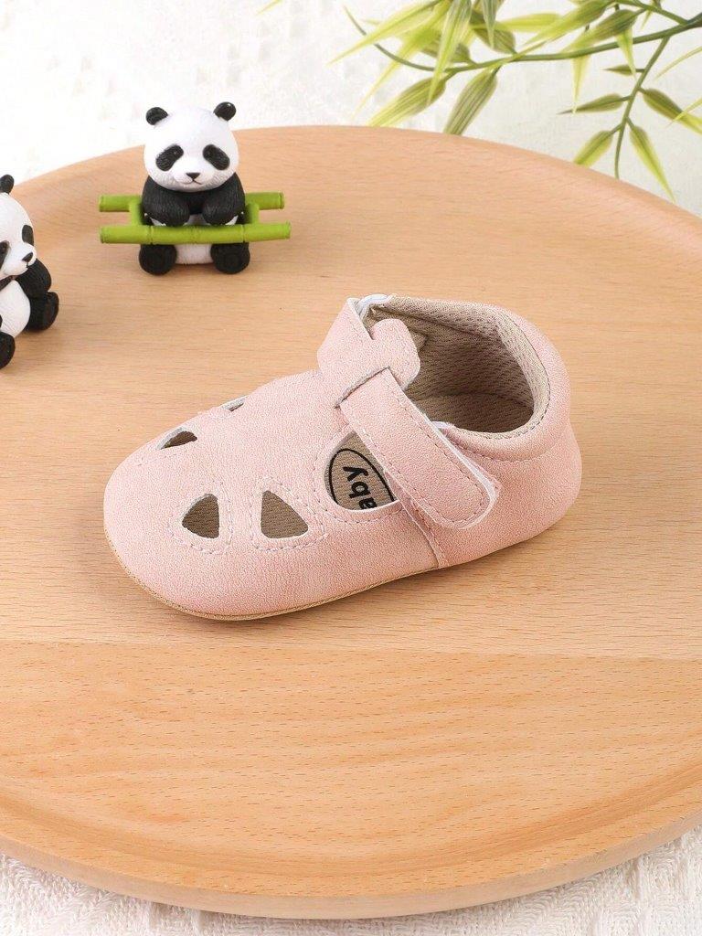 Baby Pink Pattern Leather Flats