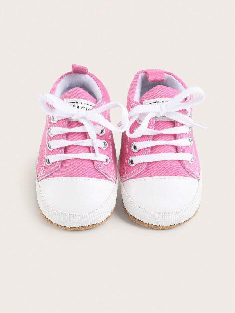 Baby Pink Stripe Canvas Sneaker