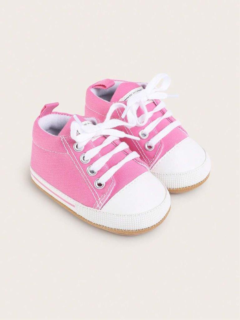 Baby Pink Stripe Canvas Sneaker
