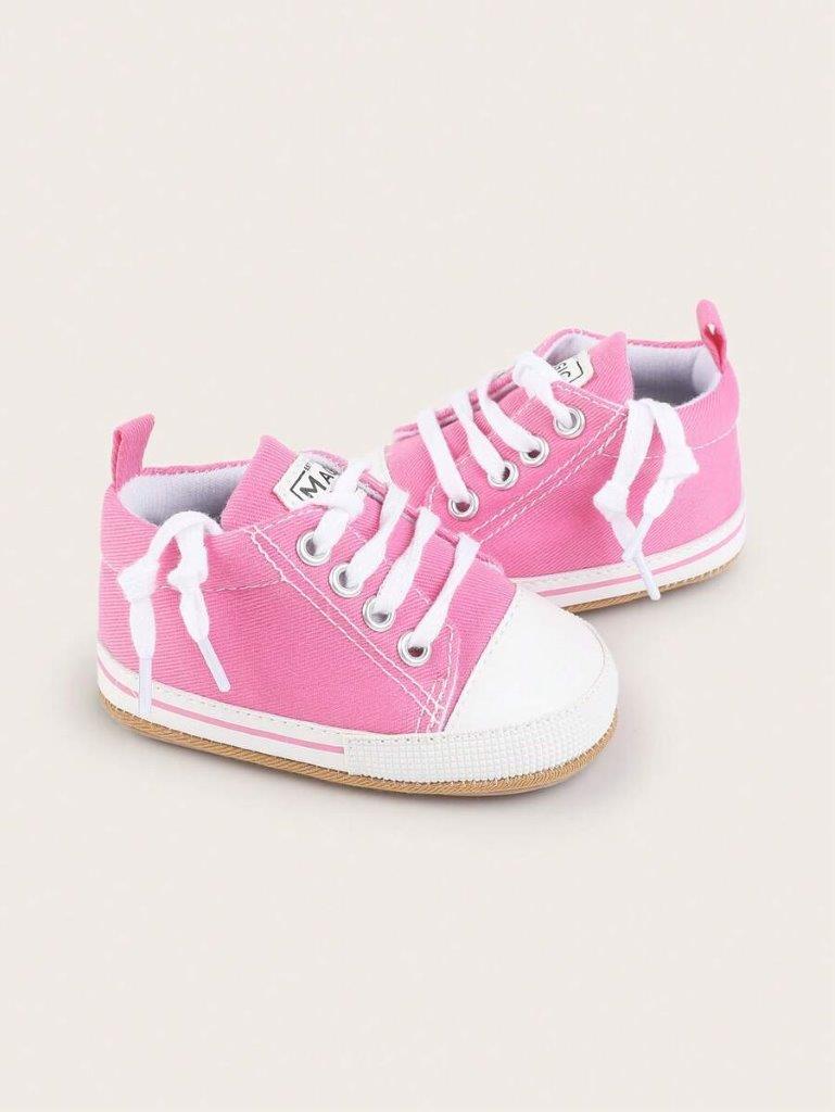 Baby Pink Stripe Canvas Sneaker