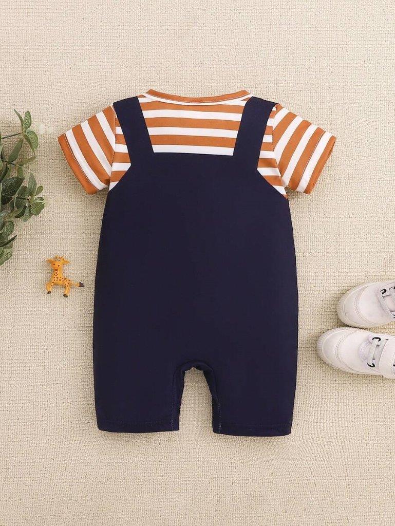 Baby Bow tie Giraffe Romper