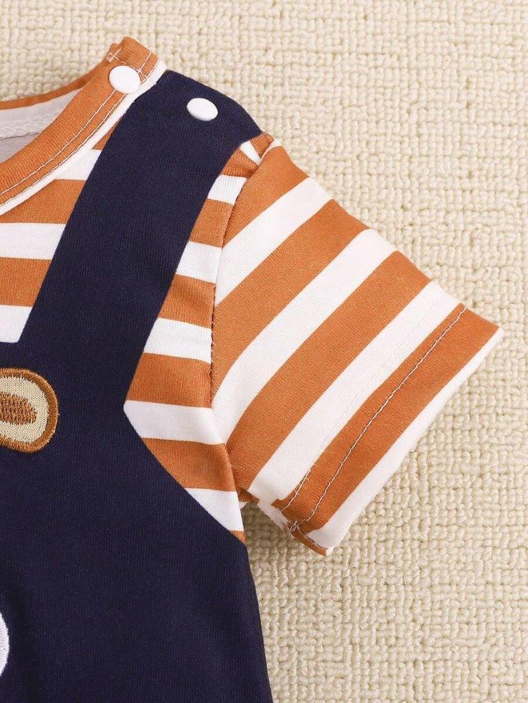 Baby Bow tie Giraffe Romper