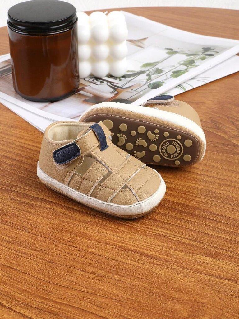Baby Beige Leather Gladiator Sandals