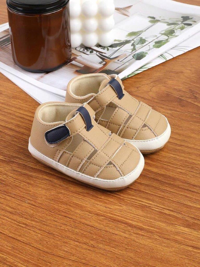 Baby Beige Leather Gladiator Sandals