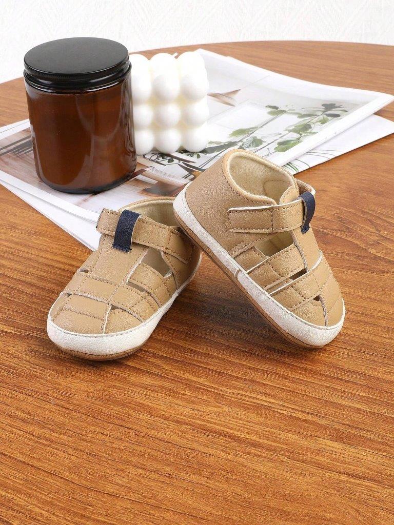 Baby Beige Leather Gladiator Sandals