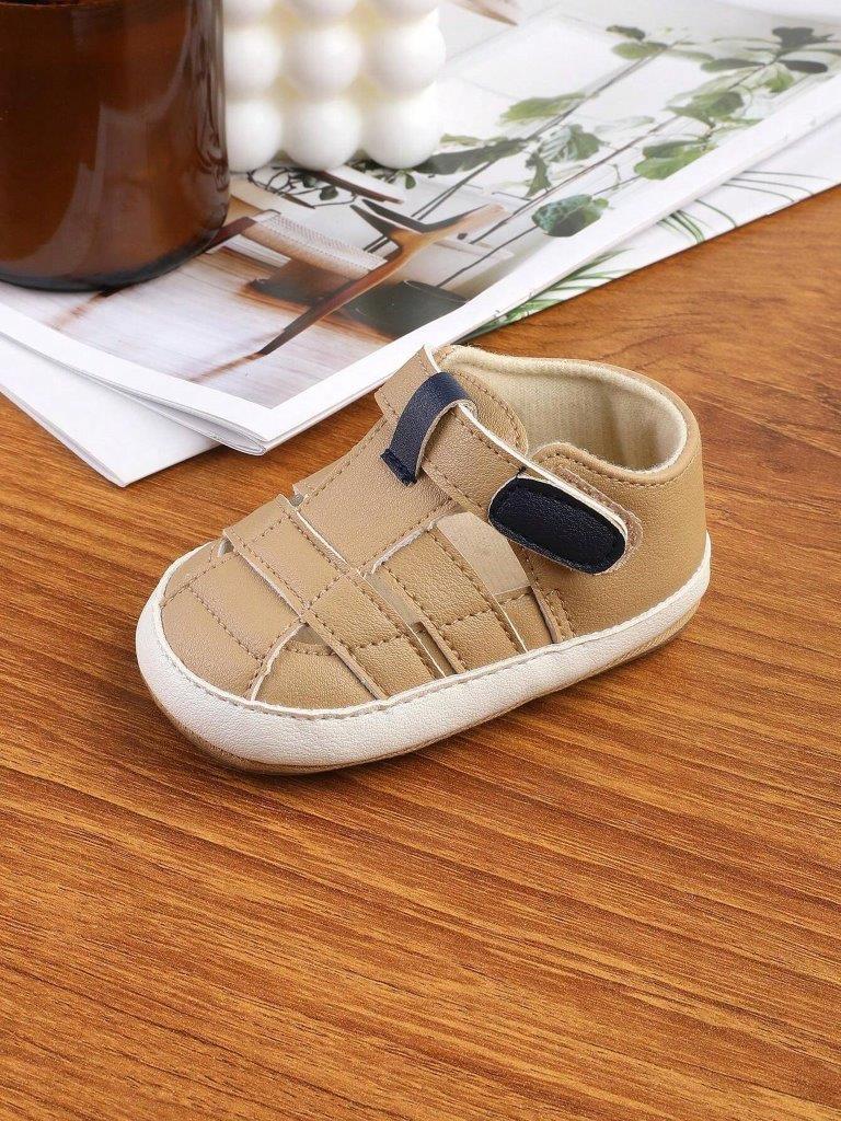 Baby Beige Leather Gladiator Sandals