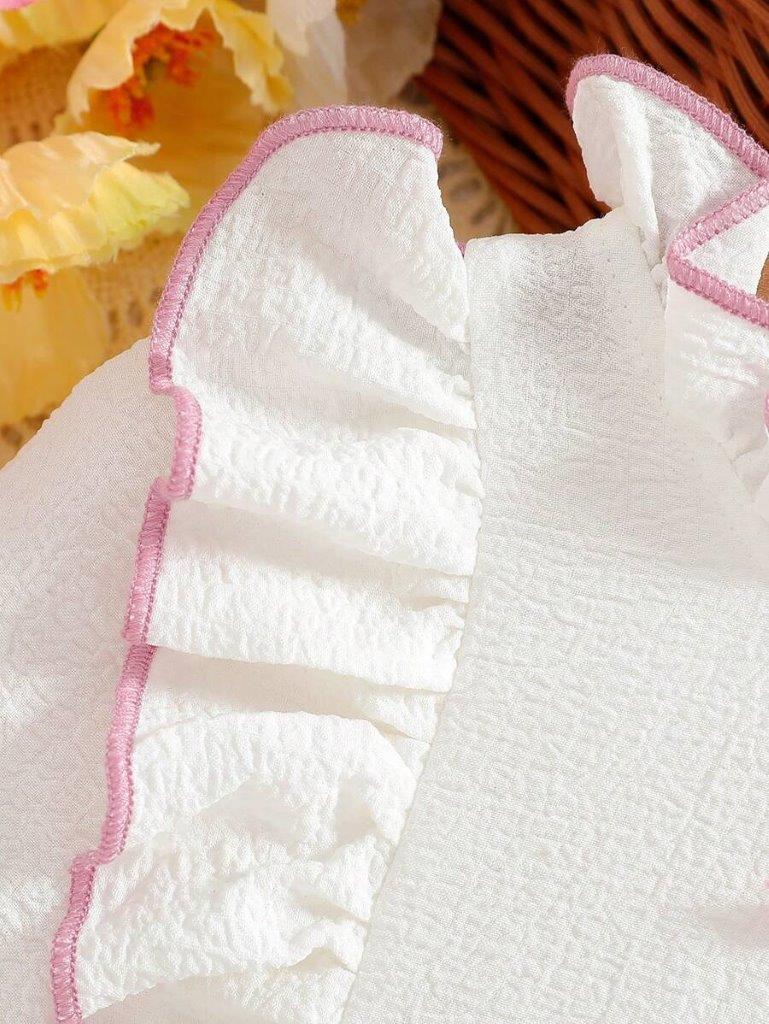 Baby Corduroy Front Bow Dress Pink