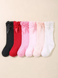 Baby One Pair Long Bow Socks (select a size & colour)