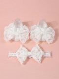 Baby Lace Decor Socks With Headband