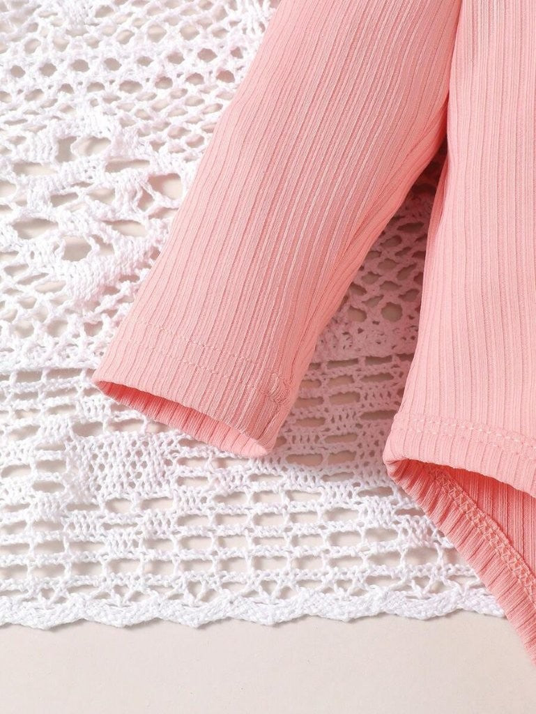 Baby Long Sleeve Ruffle Bodysuit And Pants Set