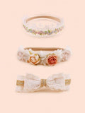 Baby 3 Piece Lace Decor Headband Set