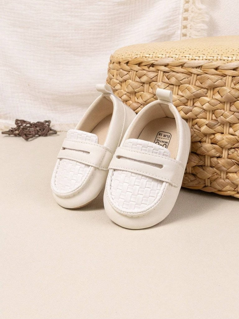 Baby Pattern Loafer Slip On White