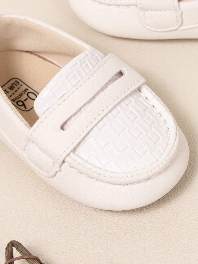 Baby Pattern Loafer Slip On White