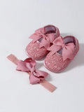 Baby Soft Cute Bow Flats With Headband