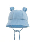 Baby Ear Bucket Hat Blue 3-12 Months