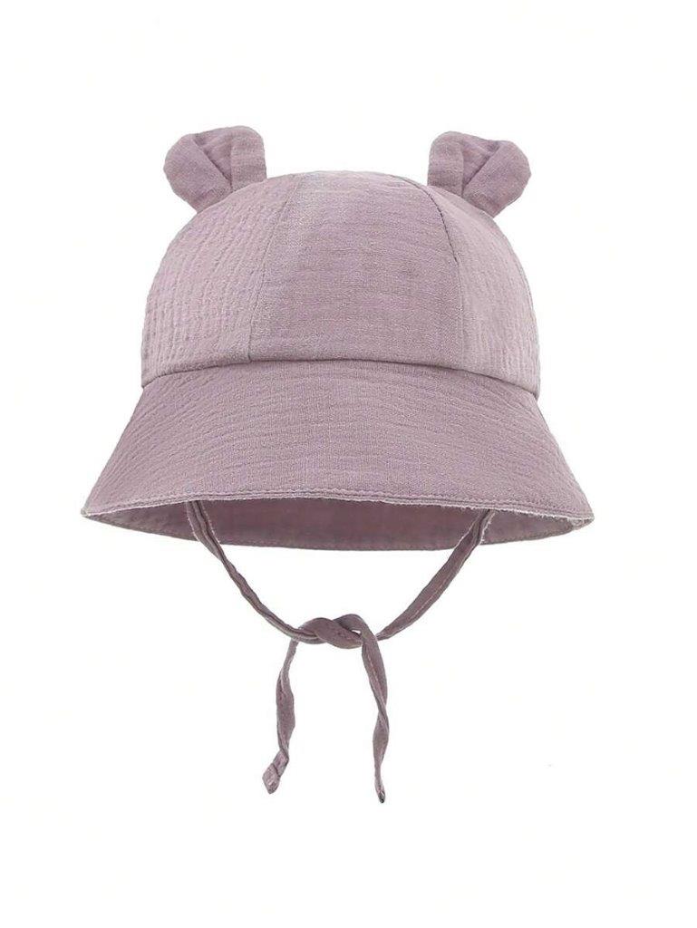 Baby Ear Bucket Hat Mauve 3-12 Months
