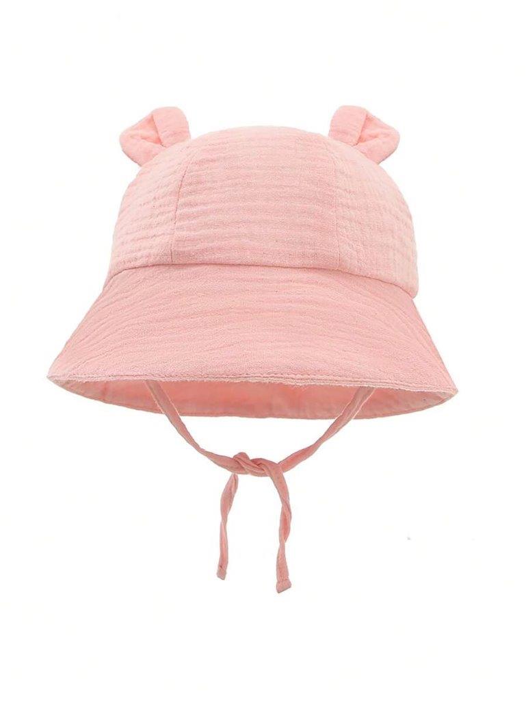 Baby Ear Bucket Hat Pink 3-12 Months