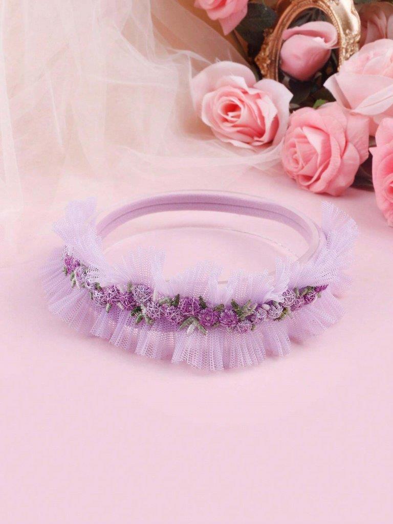 Baby 3 Piece Butterfly Rose Headband Set Lilac