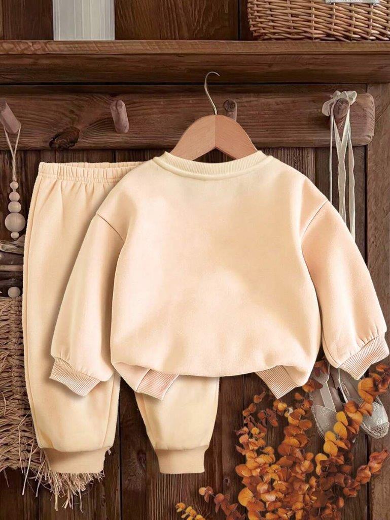 Baby Flower Print Sweatshirt And Pants Set