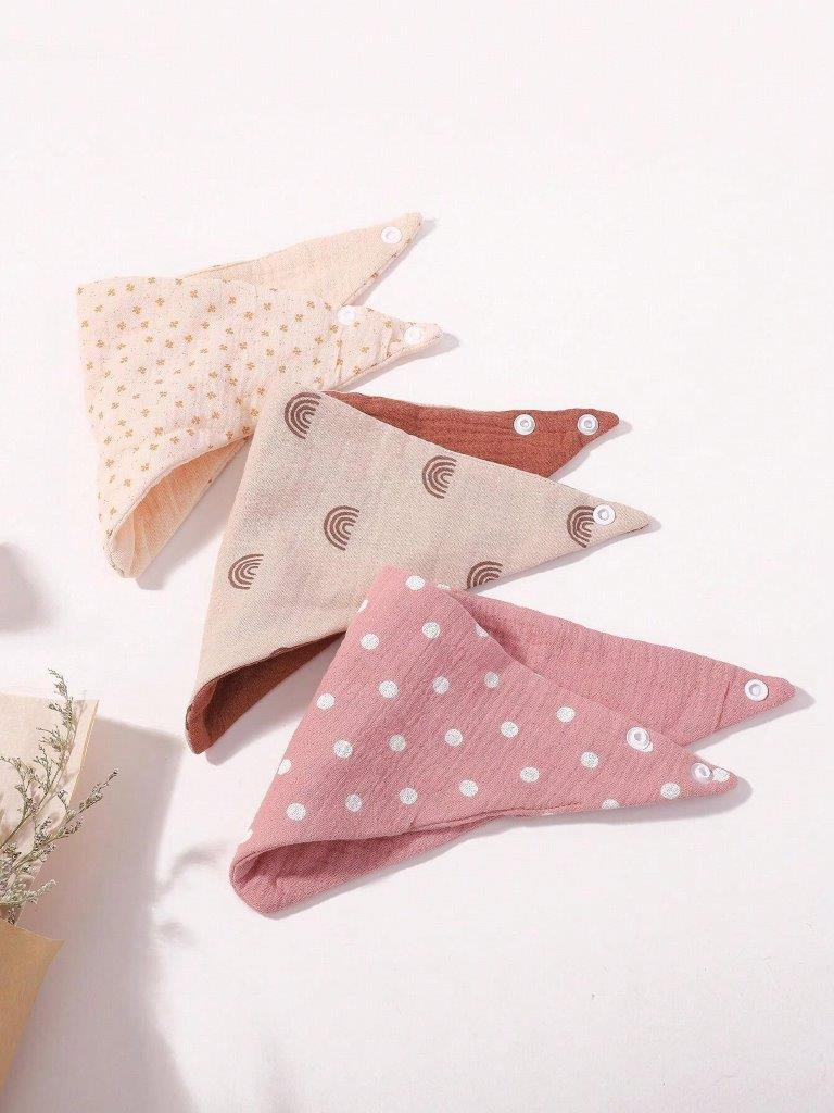 Set of 3 Stylish Reversible Bandana Bibs
