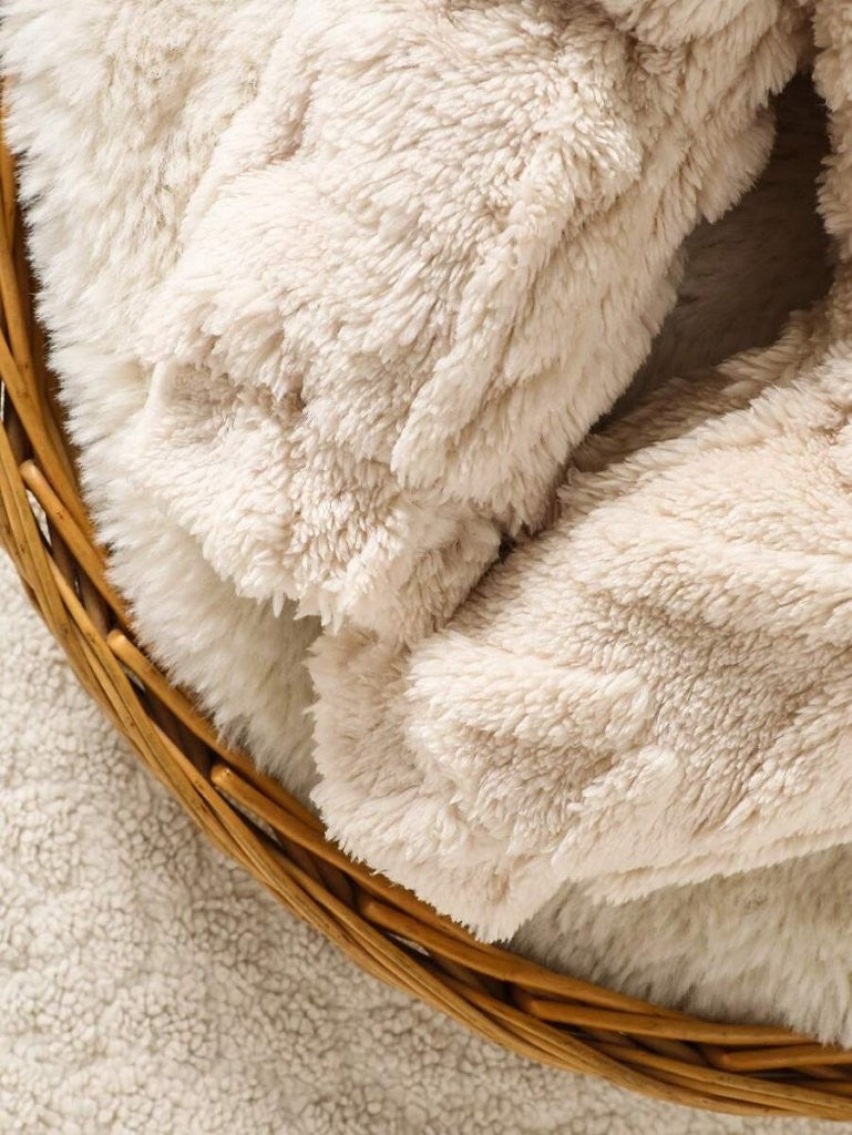 Baby Buttoned Hooded Fluffy Jumpsuit Apricot