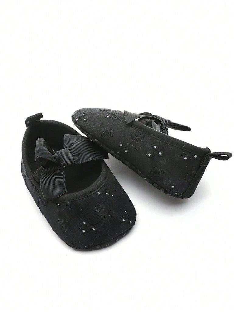 Baby black Patterned Flats