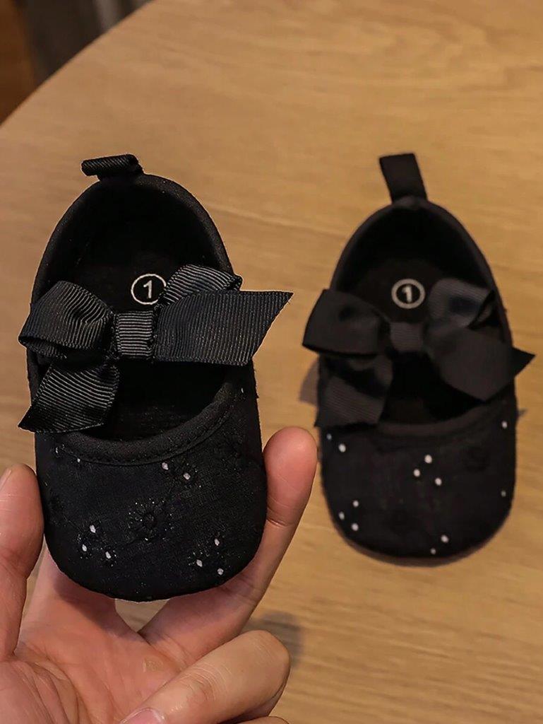 Baby black Patterned Flats