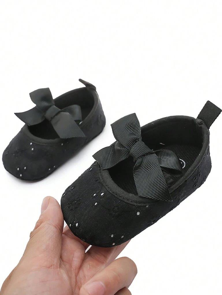 Baby black Patterned Flats