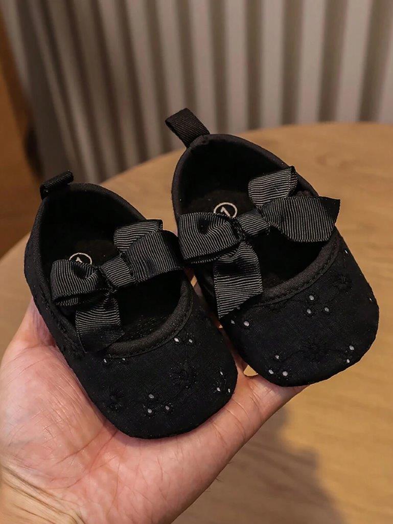 Baby black Patterned Flats
