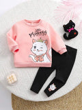 Baby Little Princess Kitty Pullover And Pants Set