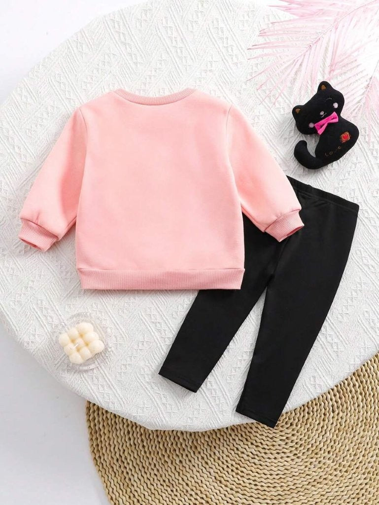 Baby Little Princess Kitty Pullover And Pants Set