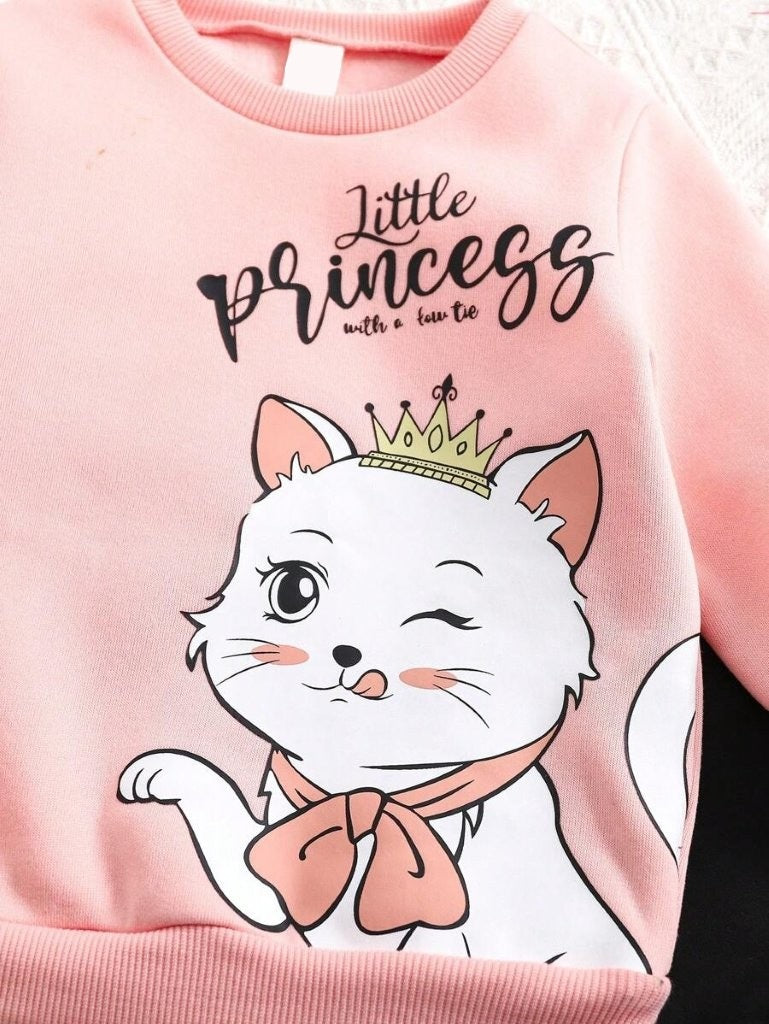 Baby Little Princess Kitty Pullover And Pants Set