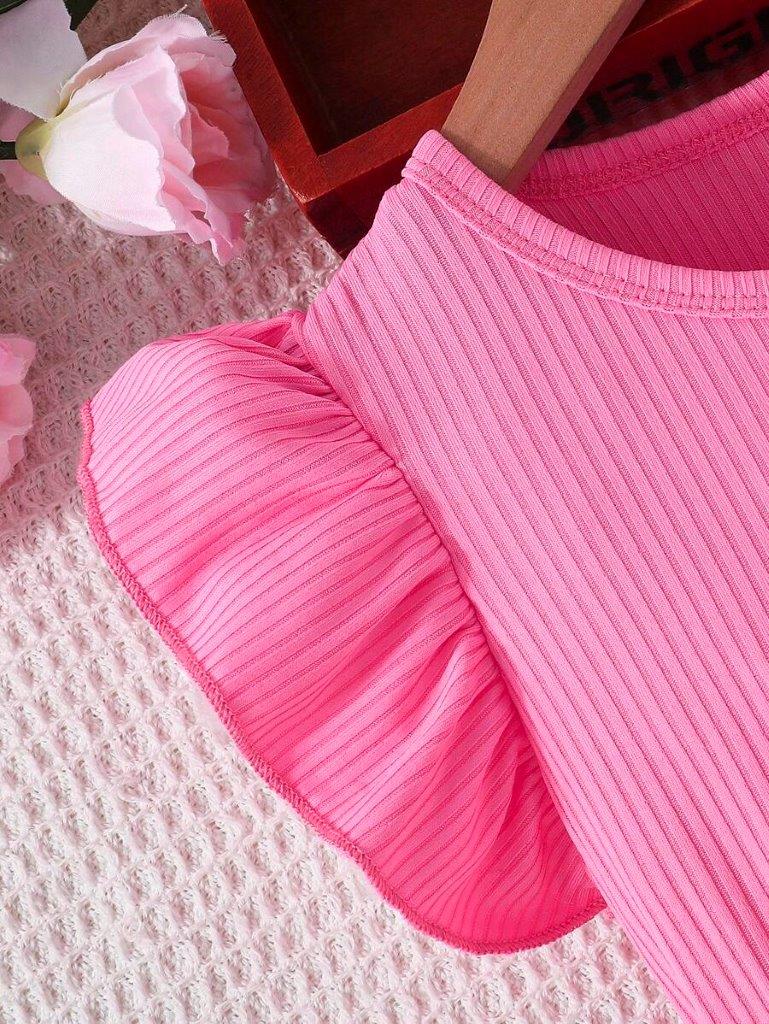 Toddler Girls Dusty Pink Flower Dress