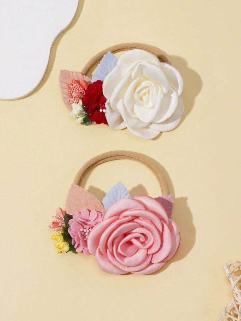 Baby 2 Piece Rose Headband Set