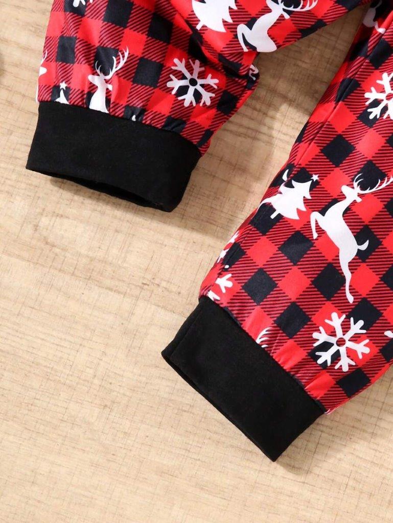 Baby Christmas Bow Tie Bodysuit 3 Piece Set
