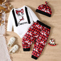 Baby Christmas Bow Tie Bodysuit 3 Piece Set