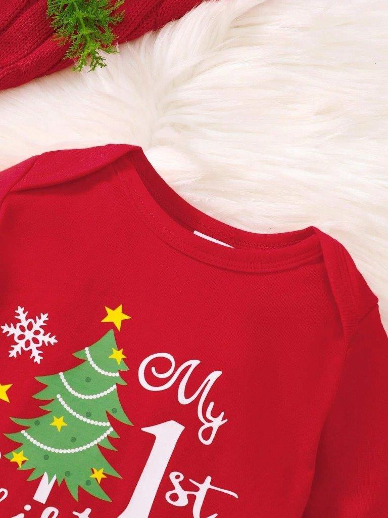 Baby Christmas 3 Piece Set Red