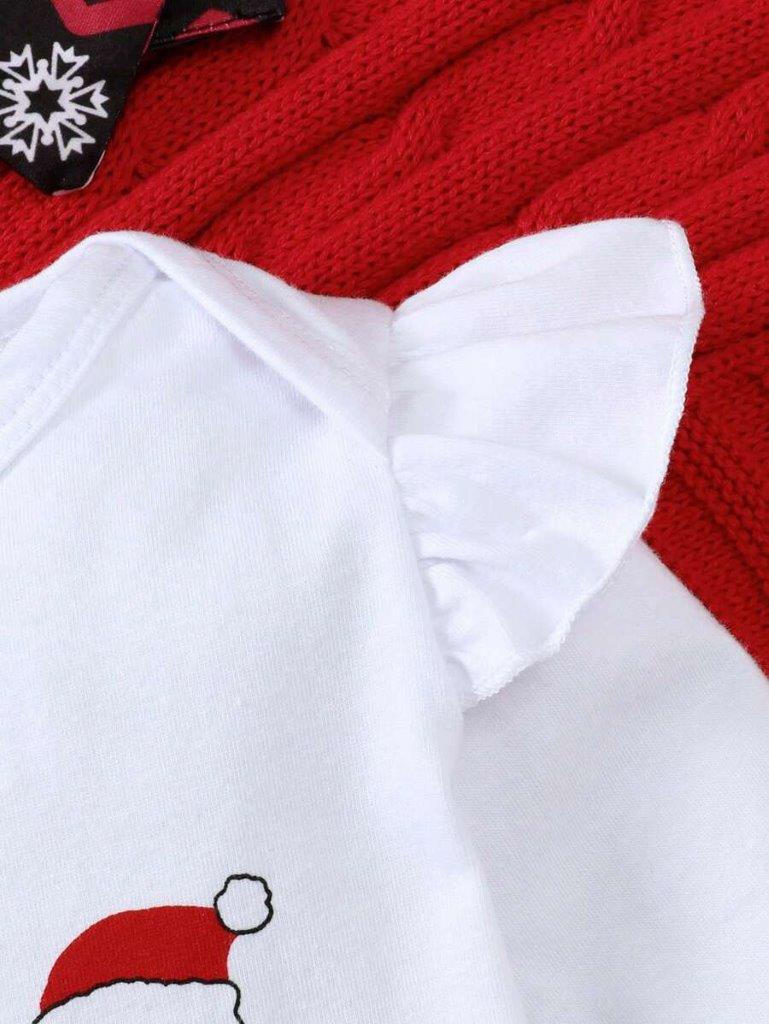 Baby 4 Piece Christmas Bodysuit Outfit