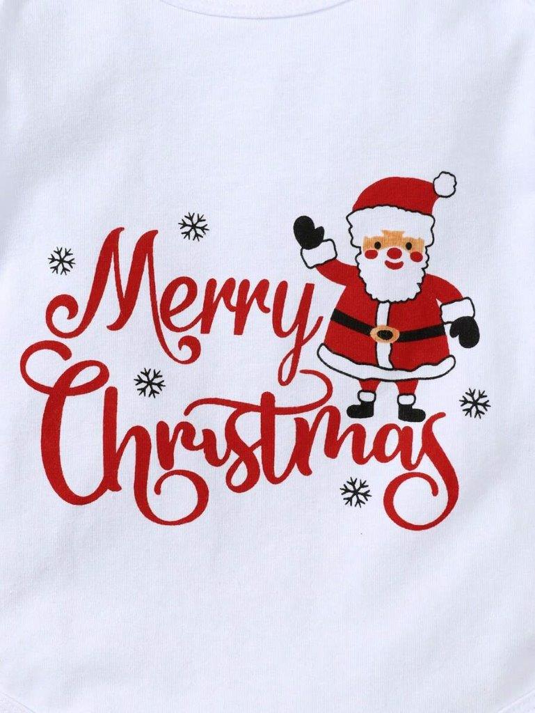 Baby 4 Piece Christmas Bodysuit Outfit